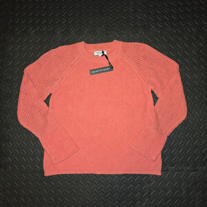 Women's Velvet Heart Coral Knit Crew Neck Sweater Size S